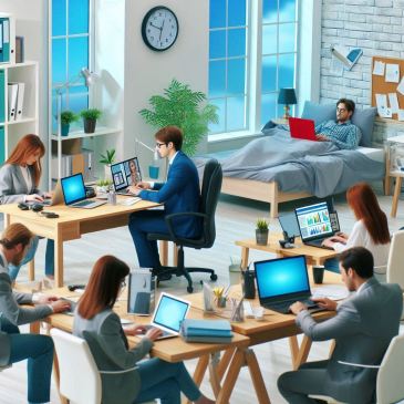 Ir a la oficina para interactuar con las personas SI es muy importante